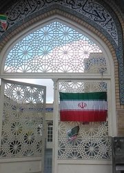 در آهنی گره چینی مسجد امام حسن مجتبی علیه السلام پردیسان قم